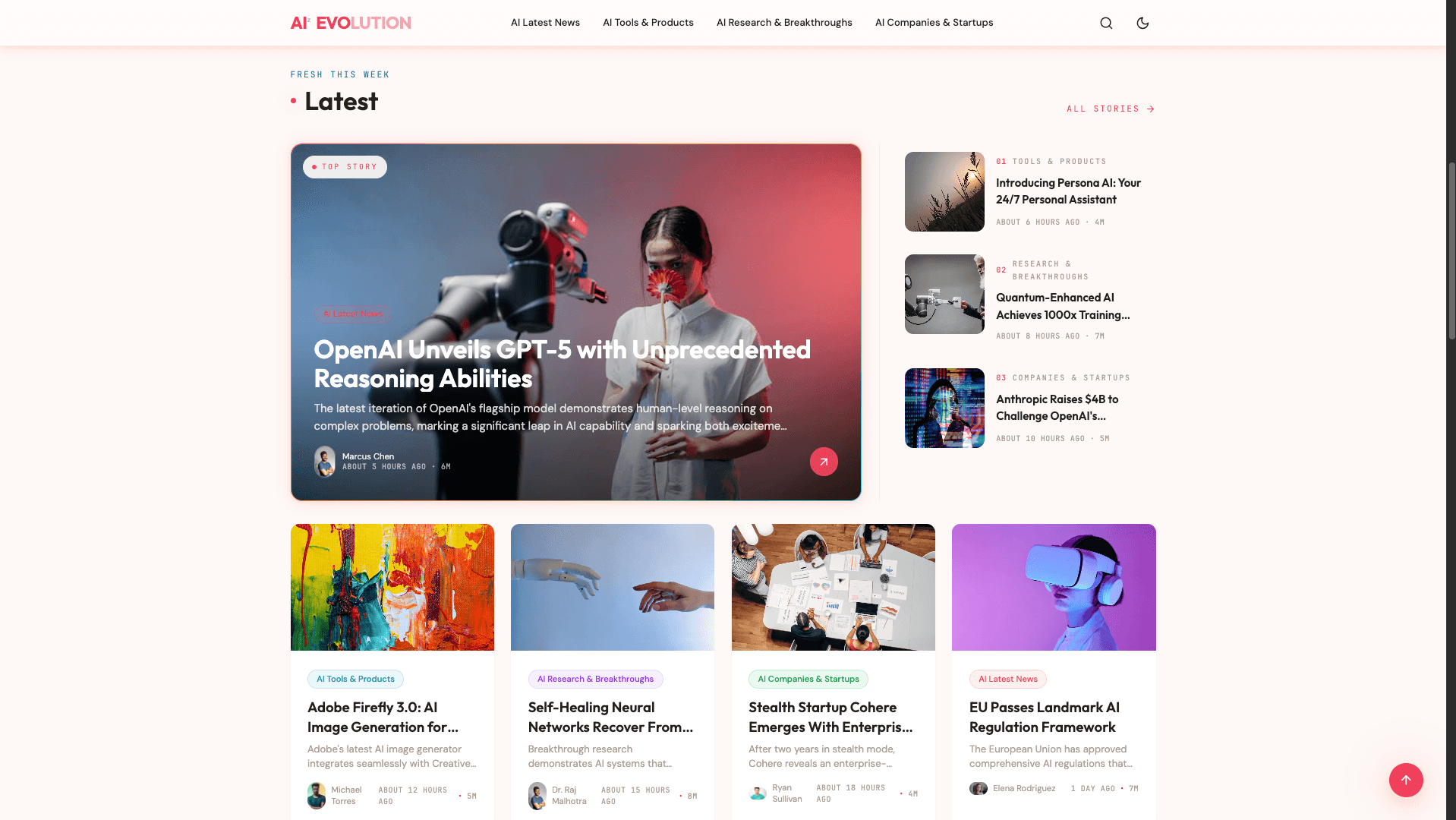 Aizevo homepage